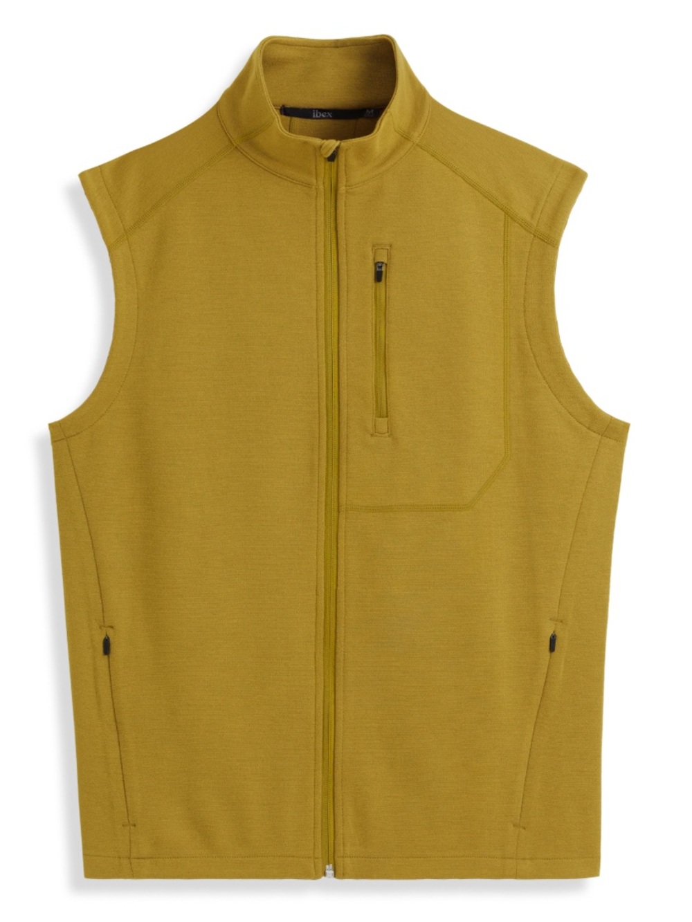 Ibex Shak Vest Merino Wool Full Zip Midlayer Dried Tobacco XXL